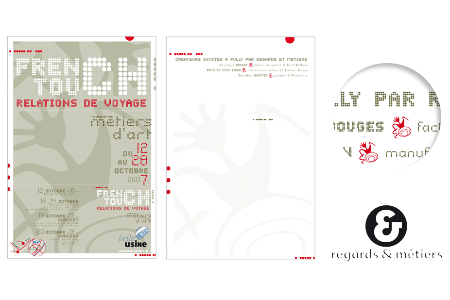 Regards & Métiers - Affiche / Programme de l'exposition “French Touch” et identité visuelle - Projets